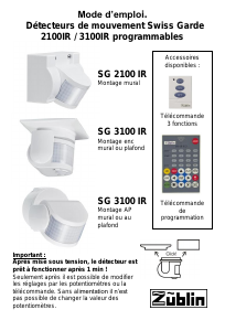 Mode d’emploi Zublin SG 2100 IR Swiss Garde Détecteur de mouvement