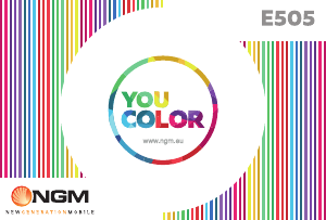 Mode d’emploi NGM You Color E505 Téléphone portable