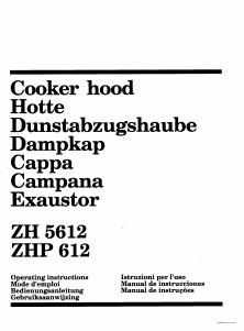 Manual Zanussi ZH5612N Cooker Hood