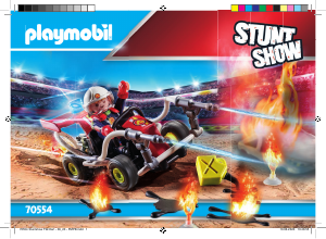 Manual Playmobil set 70554 Racing Stunt show fire quad