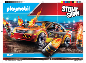 Mode d’emploi Playmobil set 70551 Racing Stuntshow voiture crash test avec mannequin