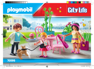 Bruksanvisning Playmobil set 70593 City Life Kaffepaus