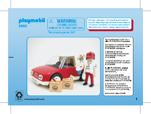 Mode d’emploi Playmobil set 9860 City Life Livreur et voiture