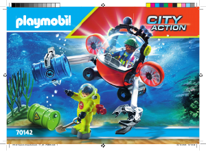 Manuale Playmobil set 70142 Rescue Sommergibile e palombaro della guardia costiera