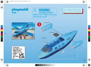 Handleiding Playmobil set 9366 Promotional Playmobil-funpark vliegtuig met rico