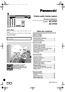 Mode d’emploi Panasonic SC-HT07 Système home cinéma