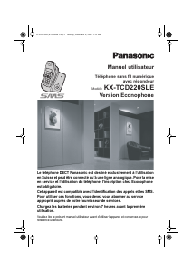 Mode d’emploi Panasonic KX-TCD220SLE Téléphone sans fil