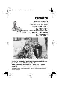 Mode d’emploi Panasonic KX-TG7102FR Téléphone sans fil