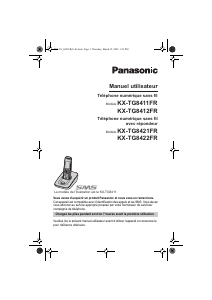 Mode d’emploi Panasonic KX-TG8412FR Téléphone sans fil