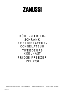 Bedienungsanleitung Zanussi ZPL4230 Kühlschrank