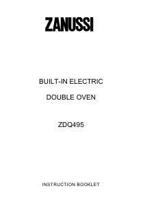 Bruksanvisning Zanussi ZDQ495X Ugn