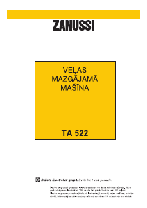 Rokasgrāmata Zanussi TA522-1 Veļas mašīna