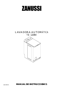 Manual de uso Zanussi TE1209V Lavadora