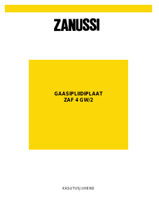 Kasutusjuhend Zanussi ZAF4GW/2 Pliidiplaat