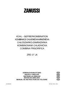 Bedienungsanleitung Zanussi ZRD27JA Kühl-gefrierkombination