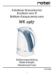 Mode d’emploi Rotel WK 2967 Bouilloire