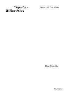 Bedienungsanleitung Electrolux ESI56033X Geschirrspüler
