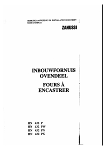 Mode d’emploi Zanussi HN432PX Cuisinière