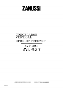 Manual de uso Zanussi ZVF 140 P Congelador