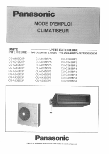 Mode d’emploi Panasonic CS-A50BD3P Climatiseur
