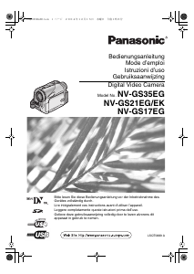 Bedienungsanleitung Panasonic NV-GS21EK Camcorder