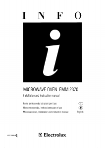 Bruksanvisning Electrolux EMM2370 Mikrovågsugn