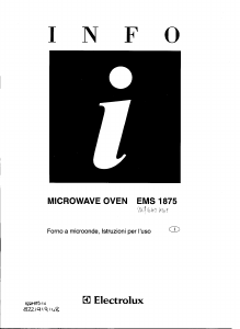 Manuale Electrolux EMS1875 Microonde