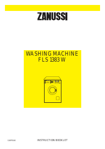 Handleiding Zanussi FLS 1383 W Wasmachine