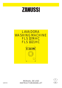 Bruksanvisning Zanussi FLS 1074 HC Tvättmaskin