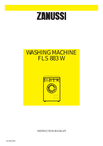 Bruksanvisning Zanussi FLS 883 Tvättmaskin