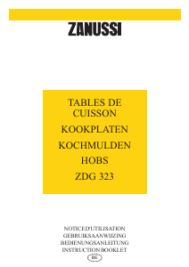 Handleiding Zanussi ZDG323X Kookplaat