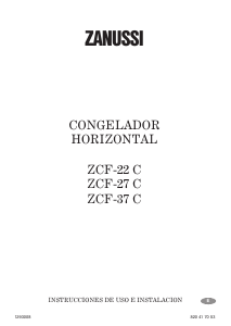 Manual de uso Zanussi ZCF 27 C Congelador