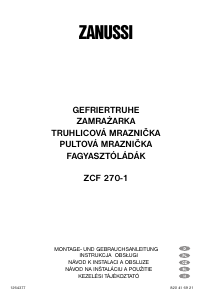 Instrukcja Zanussi ZCF 270-1 Zamrażarka