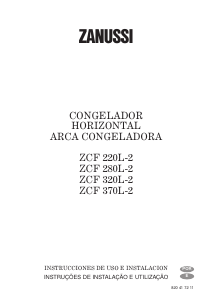 Manual de uso Zanussi ZCF 370L-2 Congelador