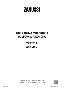 Manuál Zanussi ZCF 269 Mraznička