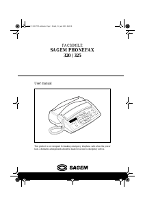 Bruksanvisning Sagem Phonefax 325 Faxmaskin