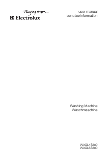 Handleiding Electrolux WAGL4E200 Wasmachine