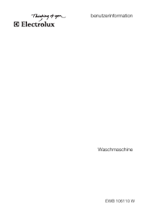 Bedienungsanleitung Electrolux EWB106110W Waschmaschine