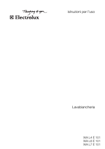 Manuale Electrolux WAL4E101 Lavatrice