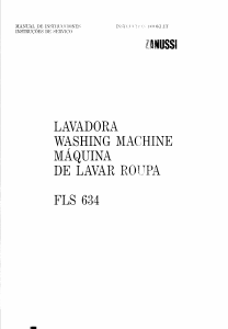 Manual Zanussi FLS 634 Máquina de lavar roupa