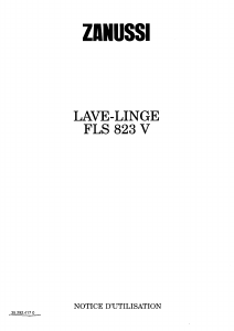 Mode d’emploi Zanussi FLS 823 V Lave-linge