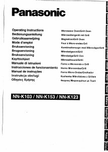 Mode d’emploi Panasonic NN-K123MF Micro-onde