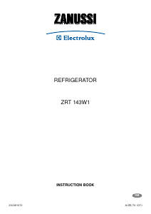 Bruksanvisning Zanussi-Electrolux ZRT143W1 Kylskåp