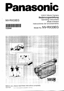 Bedienungsanleitung Panasonic NV-RX33EG Camcorder