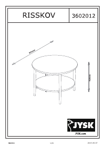 Mode d’emploi JYSK Risskov Table basse