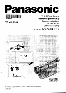 Bedienungsanleitung Panasonic NV-VX30EG Camcorder