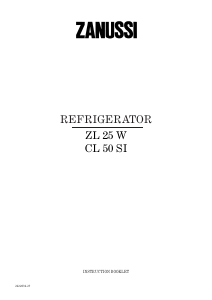 Manual Zanussi ZL25W Refrigerator