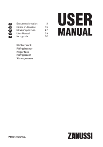 Manuale Zanussi ZRG16604WA Frigorifero
