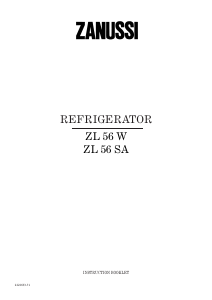 Manual Zanussi ZL56SA Refrigerator