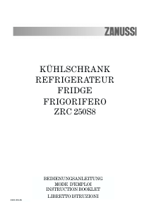 Manual Zanussi ZRC250S8 Refrigerator